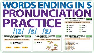 English Pronunciation Practice  How do you pronounce words ending in S [upl. by Nylareg]