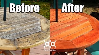 Are Outdoor Finishes Useless Refinishing My Patio Table [upl. by Annaegroeg]