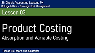 Strategic Cost Management Absorption and Variable Costing [upl. by Rene]