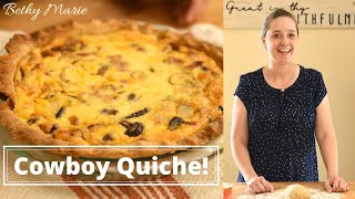 How to make Cowboy Quiche recipe from The Pioneer Woman [upl. by Eelah]