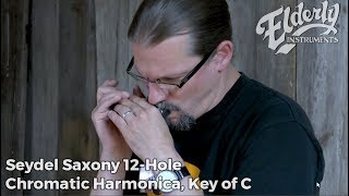 Seydel Saxony 12Hole Chromatic Harmonica Key of C  Elderly Instruments [upl. by Anirol]