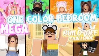 MEGA One Color Bedroom BuildOff CHALLENGE Panda Vs 7 FANS [upl. by Aramahs]