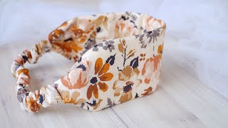 Simple Headband for Beginners  DIY Headband from Scrap Fabric [upl. by Annovy]