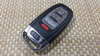 How to change SmartKey Key fob Battery on Audi A5 A3 A4 S4 S5 S6 Q5 Keyless entry IYZFBSB802 [upl. by Anitahs]