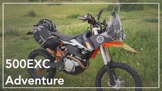 Ultimate KTM 500EXC Lightweight Adventure Motorcycle Build  Tour amp Ride  Under 260LB [upl. by Nylirad448]