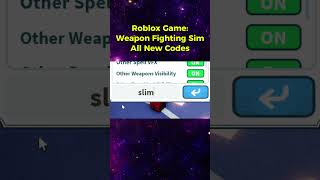 Roblox Weapon Fighting Simulator Codes 2025 [upl. by Nahum]