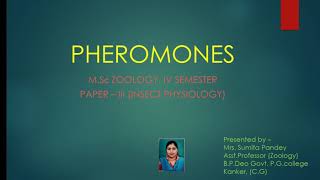 Pheromones  Insect Physiology [upl. by Etteuqal]