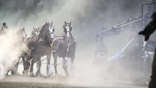 Super Bowl Ad  Inside Iconic Clydesdale Budweiser Commercial [upl. by Theressa]