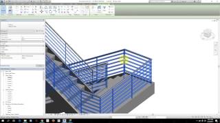 Agregar baranda a una escalera en Revit Place On Host [upl. by Yddet]