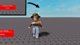 How to make a Roleplay Name Changer On Roblox Studio [upl. by Trojan]