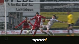 TorwartTor in Schlusssekunde AachenKeeper sorgt für irres Ende  SPORT1 [upl. by Allianora]