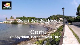 Agios Spiridon Beach front walk Corfu Sept 2020 [upl. by Tohcnarf]