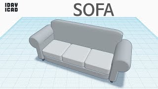 1DAY1CAD SOFA Tinkercad  knowhow  style  education [upl. by Adnylg477]