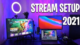 My 2021 Gaming amp Streaming Setup Tour PS5 amp Mac [upl. by Nobel950]