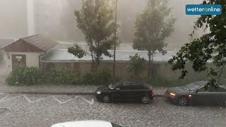 Schwere Hagelunwetter bei München 10062019 [upl. by Gypsie]