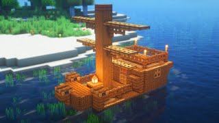 Minecraft How to Build a Boat House  Simple Boat House Survival Tutorial [upl. by Bunch]