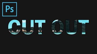 Photoshop CUT OUT Text Effect Tutorial [upl. by Sapphira]