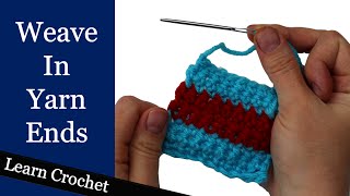 Weave in Loose Yarn Ends  Beginner Course Lesson 8 [upl. by Ahtelat]