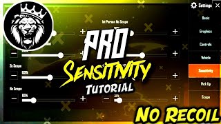 Best Sensitivity Settings  No Recoil in Pubg Mobile [upl. by Achilles]