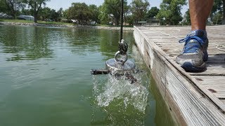 MAGNET FISHING WITH EXTREMELY STRONG MAGNETS [upl. by Eecats]