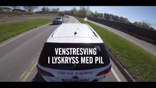 WrightTV Venstresving i lyskryss med pil [upl. by Meehaf411]