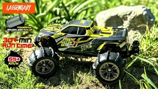 Laegendary 116 Brushless 4x4 Sonic RC Truck Unboxing and Speed Test rc racing 4X4 [upl. by Erb]