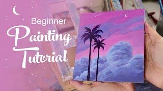 Acrylic Painting Tutorial  For Beginners [upl. by Daus]