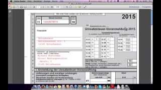 Umsatzsteuervoranmeldung ausfüllen Beispiel Freiberufler [upl. by Essirehc]