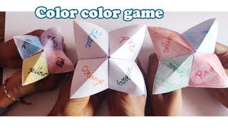 Color Color which Color do you want  Origami  Fortune Teller [upl. by Eugenia]