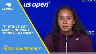 Leylah Fernandez Press Conference  2021 US Open Final [upl. by Ayekal]