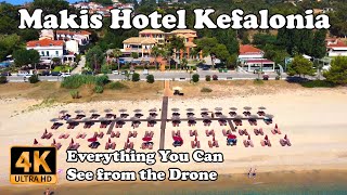 Makis Hotel Skala Kefalonia Cephalonia from Drone in 4K [upl. by Sej]