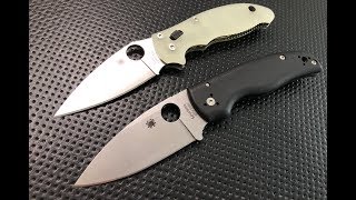 The Spyderco Shaman vs Manix 2 Two big bad Gems [upl. by Kriste]