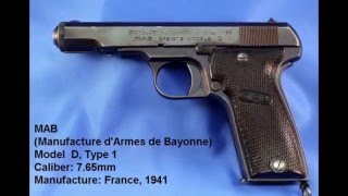 WW2 France MAB Model D gun pistol  WW2 Frankreich MABModell D Pistole Pistole [upl. by Agatha]