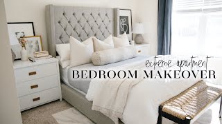 EXTREME Apartment Bedroom Makeover on a Budget renterfriendly ideas [upl. by Nired932]