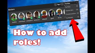 How to add roles to people on your group  create roles ROBLOX [upl. by Takakura]