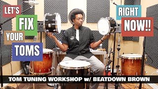 TUNE YOUR TOMS QUICK amp EASY  TOM TUNING WORKSHOP [upl. by Atiken]