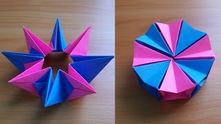 DIY How To Fold an Easy Origami Magic Circle Fireworks Fun Paper Toy Not Only For Kids [upl. by Doowrehs]