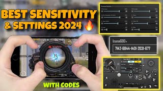 NEW😱BEST SENSITIVITY amp SETTINGS 2024🔥 4 Finger Claw Gyroscope  PUBG MOBILE [upl. by Lange637]