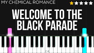 My Chemical Romance  Welcome To The Black Parade  EASY Piano Tutorial [upl. by Ariahs]