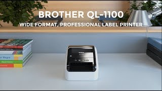 Brother QL1110NWB Wide Format Wireless Postage amp Barcode Professional Thermal Label Printer [upl. by Yrreiht326]