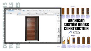 Modern Custom Door Construction in ArchiCAD  Beginner Friendly Tutorial [upl. by Asillam]