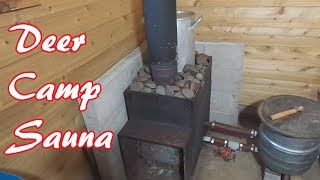 How Our Off Grid Wood Stove Sauna Works [upl. by Ahsla]