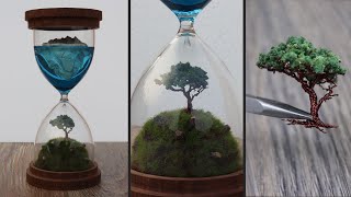 How to Make Hourglass Diorama  Resin Art  Wire Tree [upl. by Leuqram]