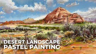 Landscape Painting with Pastels  Desert [upl. by Jarad82]