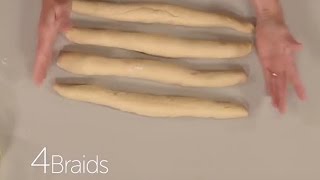 How To Make a 4Braided Challah  Challah Workshop Part 5 [upl. by Zippora]