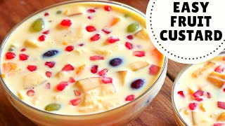 Fruit Custard Recipe  Healthy Dessert Recipe  How to Make Fruit Custard Hindi [upl. by Kcirrez113]