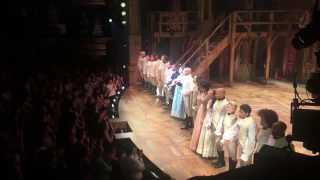 Hamilton Cast Takes First Broadway Bows [upl. by Novrej]