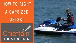 How to right a capsized Jetski  Personal Watercraft PWC [upl. by Enirual]