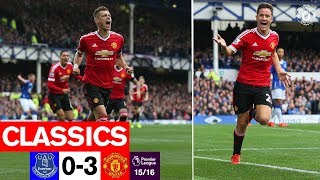 Classics 1516  Everton 03 Manchester United  Premier League [upl. by Airretnahs985]