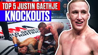 Top 5 Justin Gaethje Knockouts from WSOF [upl. by Sheelah]